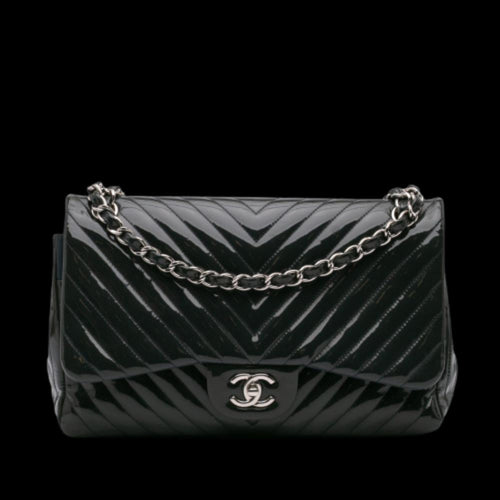 Navy Leather Chanel Flap Bag