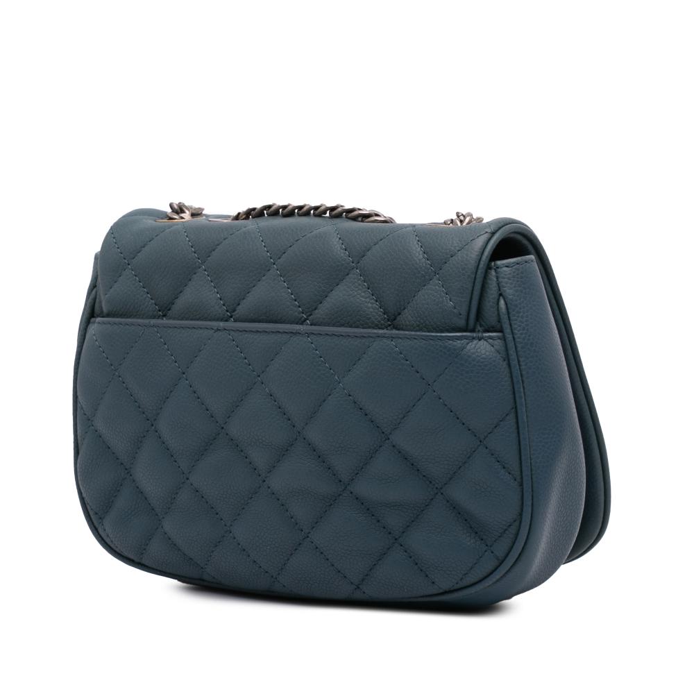 Navy Leather Chanel Flap Bag