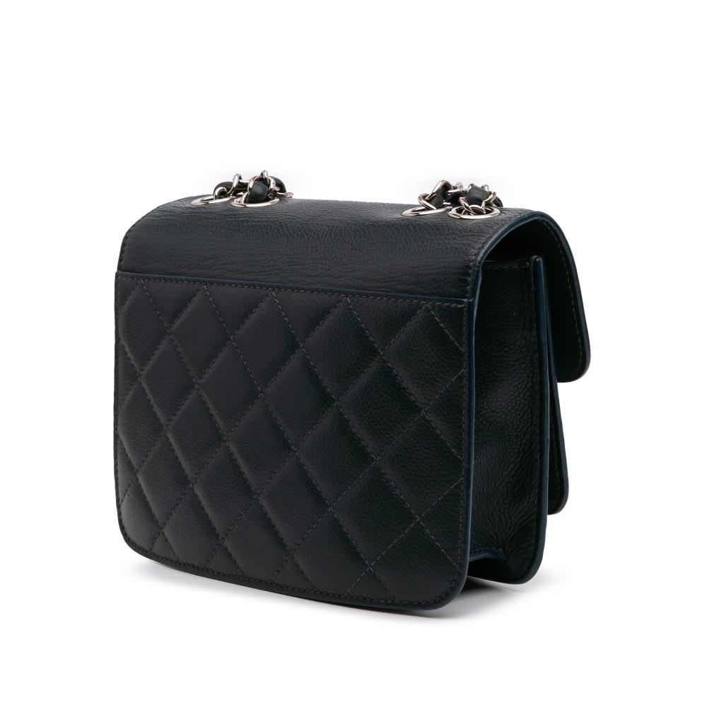 Navy Leather Chanel Flap Bag