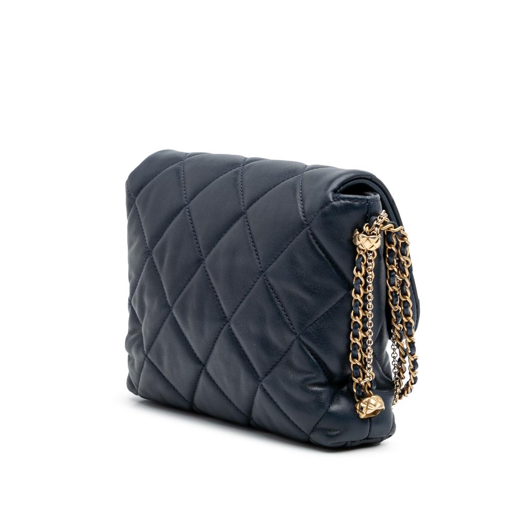 Navy Leather Chanel Flap Bag
