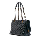 Navy Leather Chanel Shoulder Bag