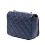 Navy Leather Chanel Flap Bag