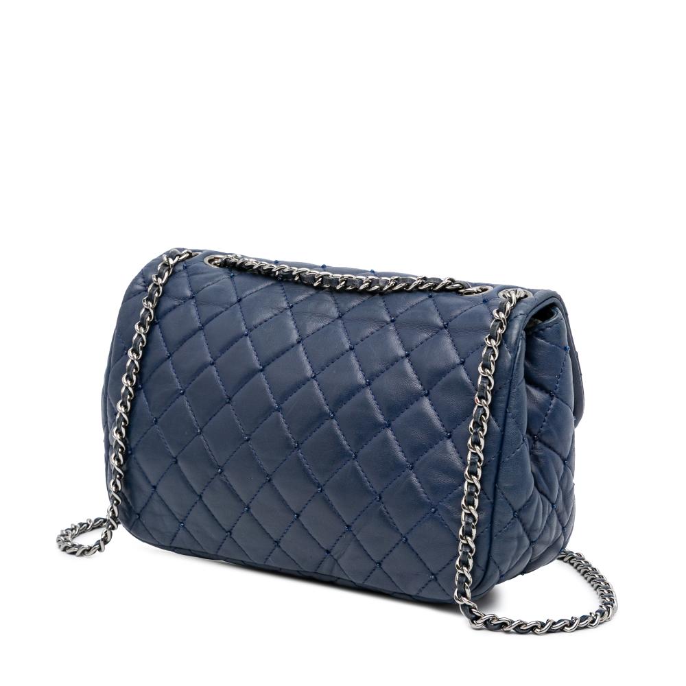Navy Leather Chanel Flap Bag