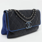Navy Leather Chanel Flap Bag