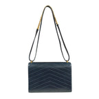 Navy Leather Chanel Shoulder Bag