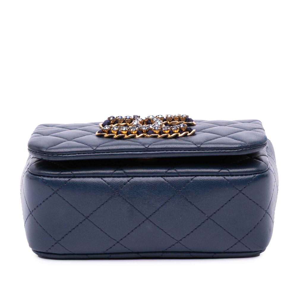 Navy Leather Chanel Flap Bag