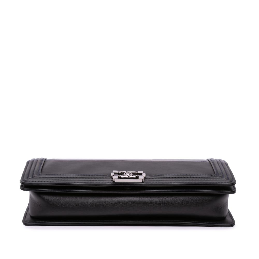 Navy Leather Chanel Clutch