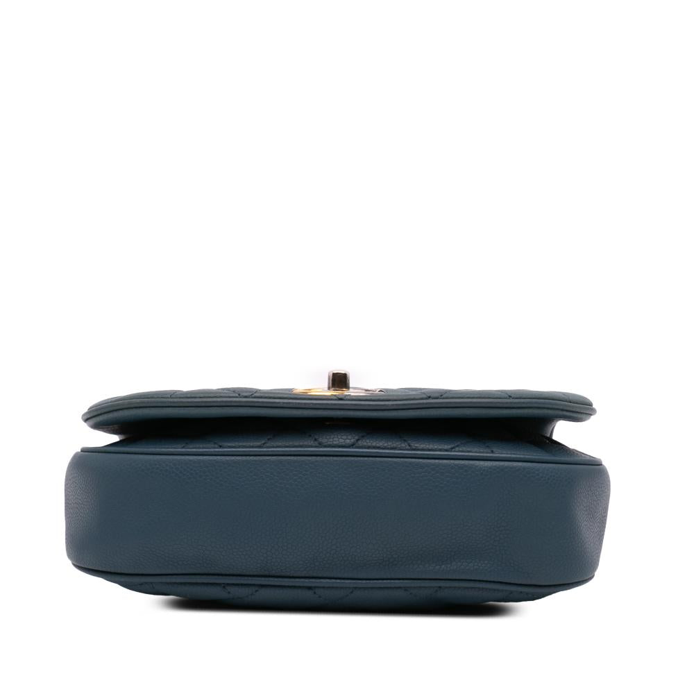 Navy Leather Chanel Flap Bag