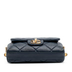 Navy Leather Chanel Flap Bag