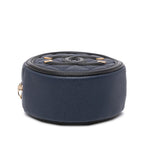 Navy Leather Chanel Crossbody Bag