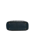 Navy Leather Chanel Shoulder Bag
