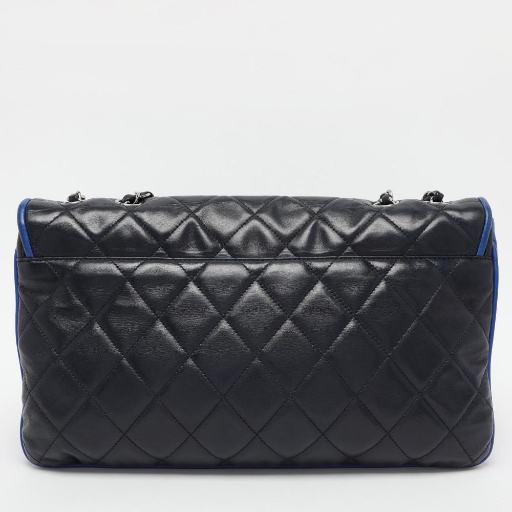 Navy Leather Chanel Flap Bag