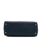 Navy Leather Chanel Tote