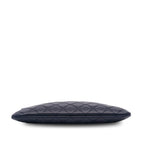 Navy Leather Chanel Clutch