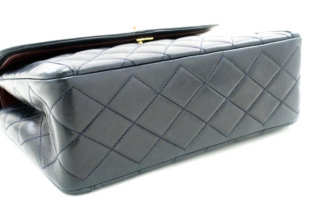 Navy Leather Chanel Flap Bag