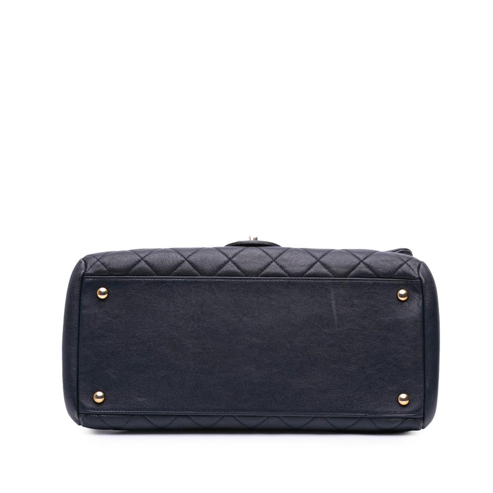 Navy Leather Chanel Flap Bag