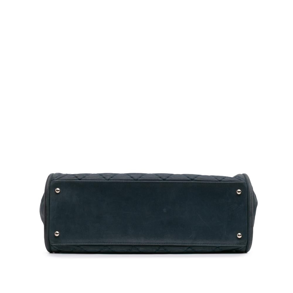 Navy Leather Chanel Tote
