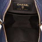 Navy Leather Chanel Crossbody Bag