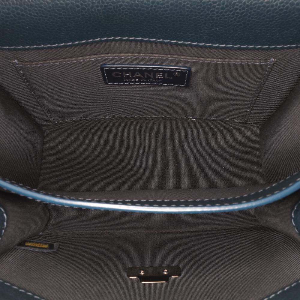 Navy Leather Chanel Flap Bag