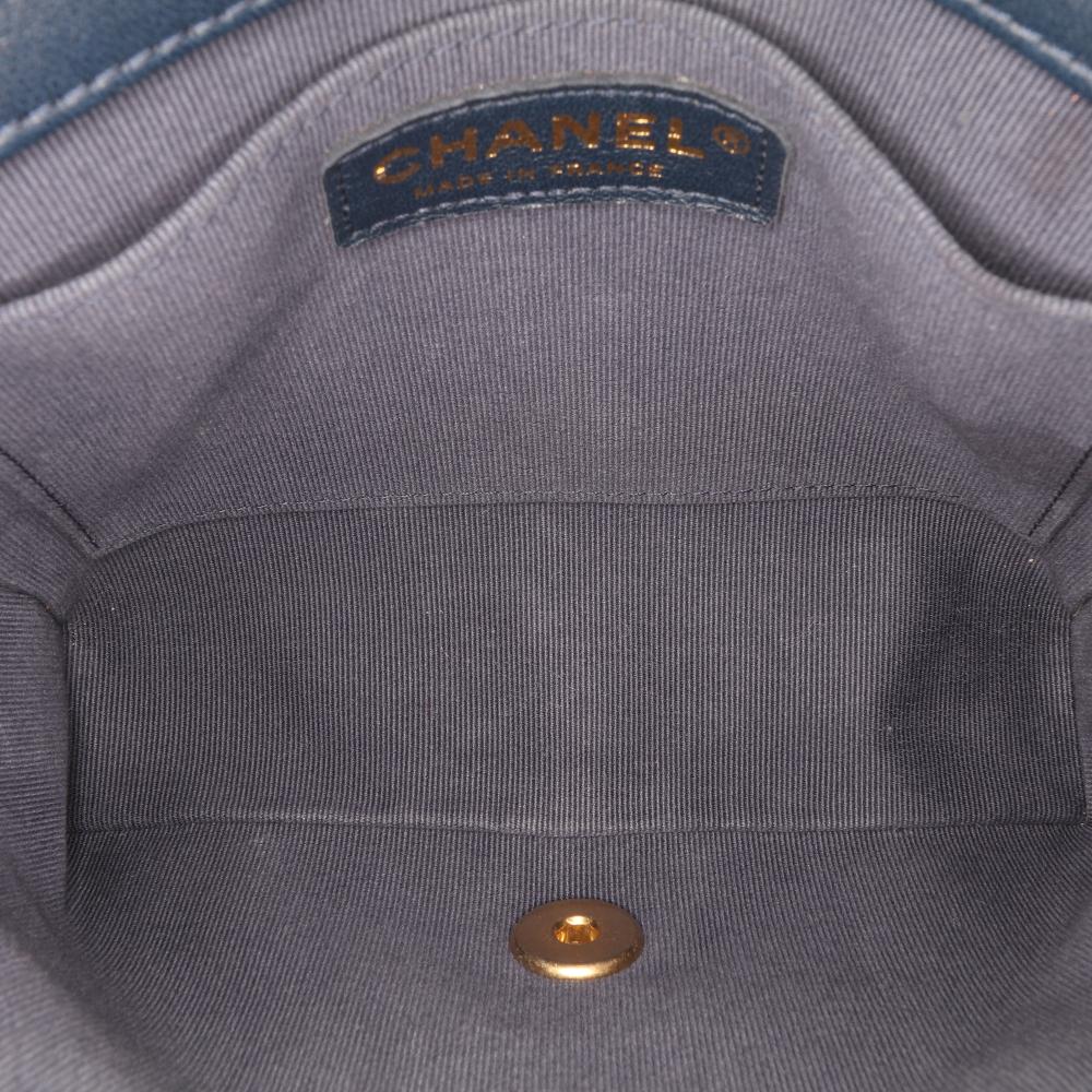 Navy Leather Chanel Flap Bag