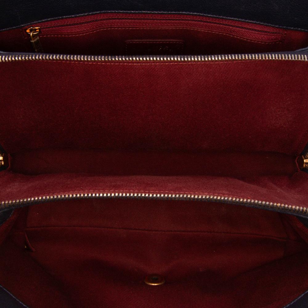 Navy Leather Chanel Flap Bag