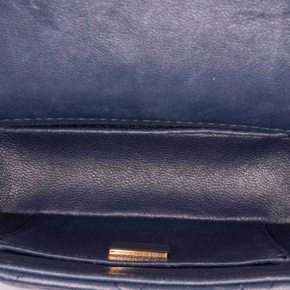 Navy Leather Chanel Flap Bag