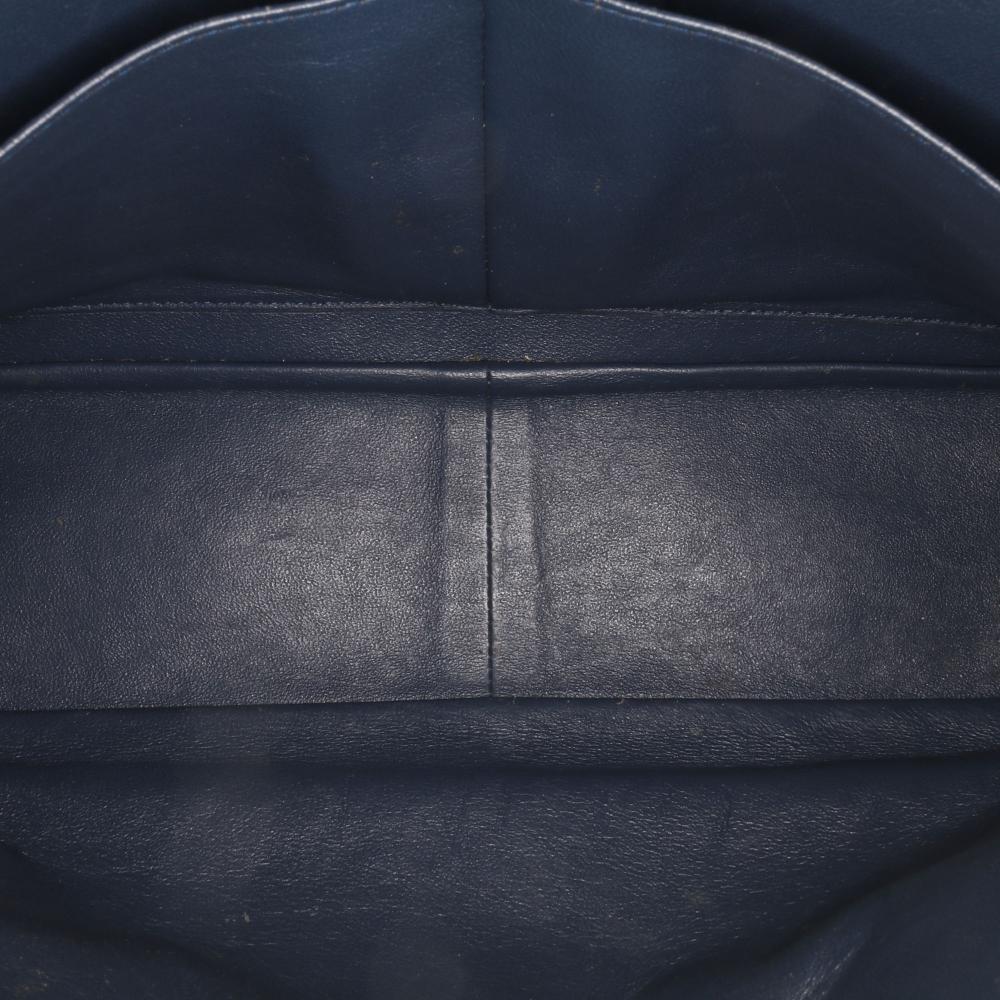 Navy Leather Chanel Flap Bag