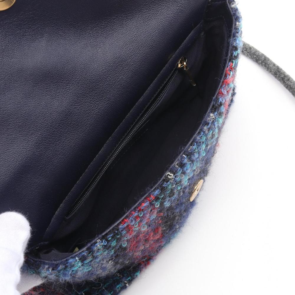 Navy Leather Chanel Flap Bag