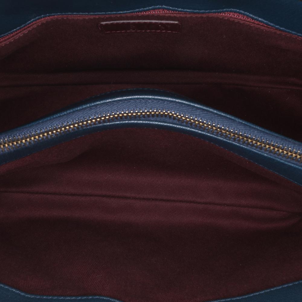 Navy Leather Chanel Shoulder Bag