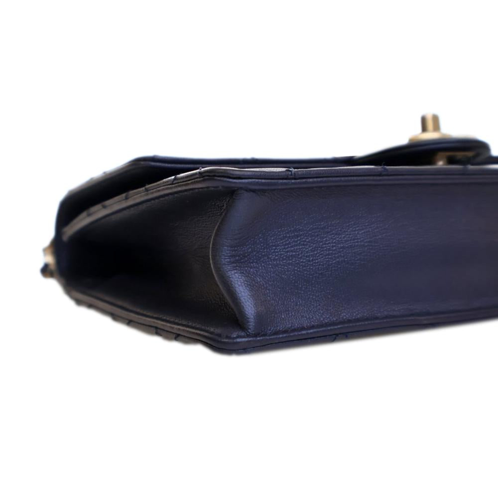 Navy Leather Chanel Flap Bag