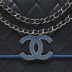 Navy Leather Chanel Flap Bag