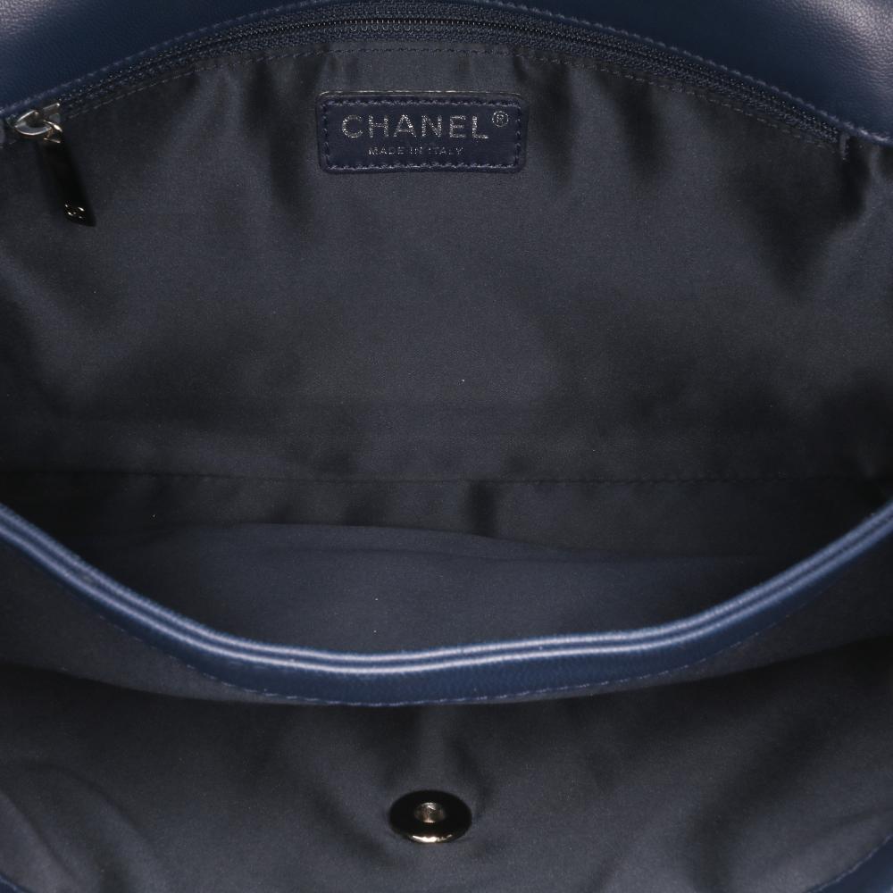 Navy Leather Chanel Flap Bag