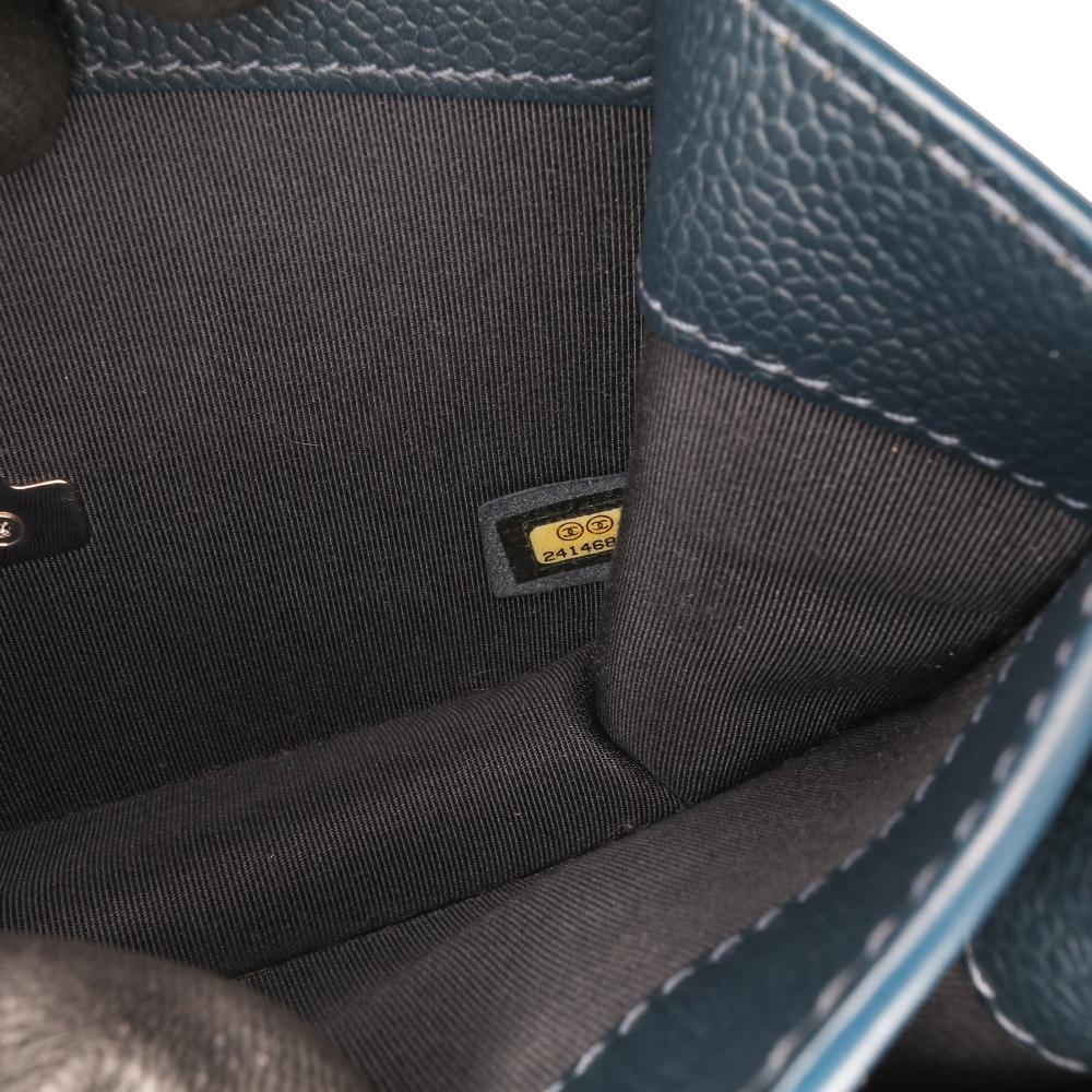 Navy Leather Chanel Flap Bag