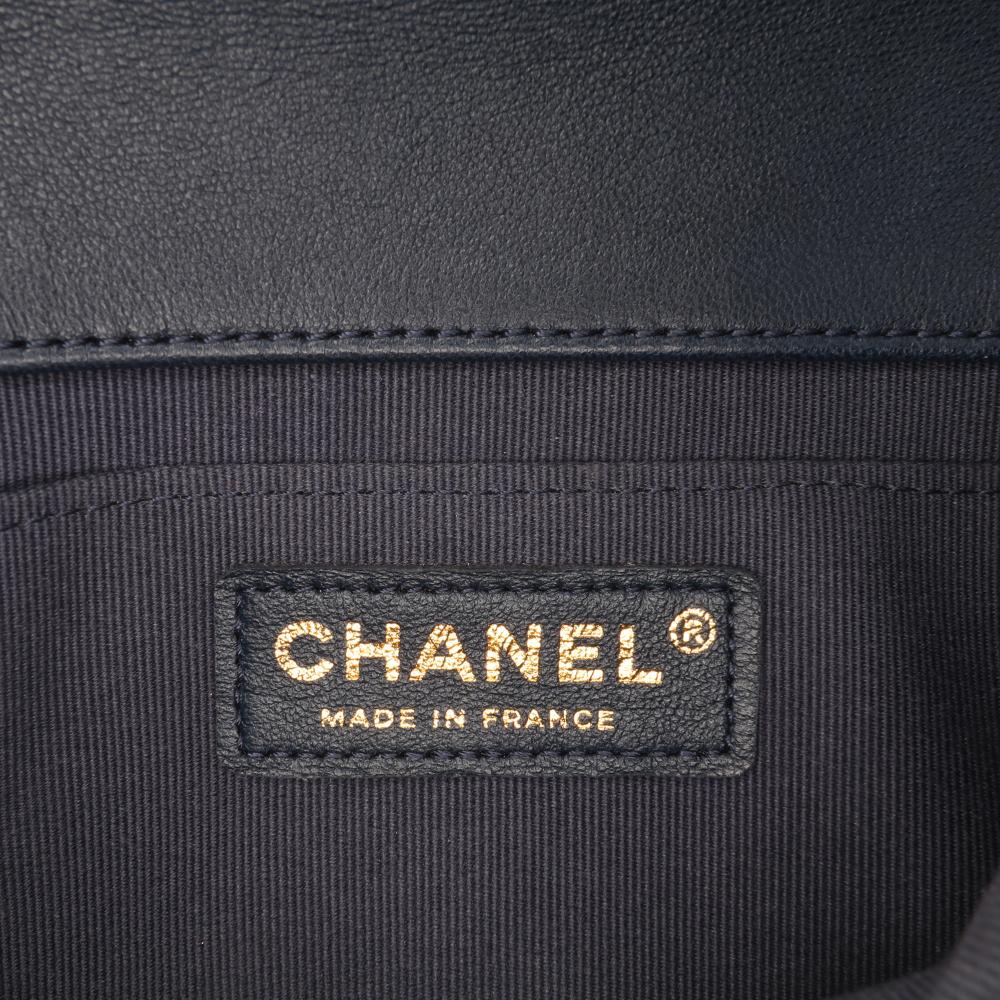 Navy Leather Chanel Flap Bag