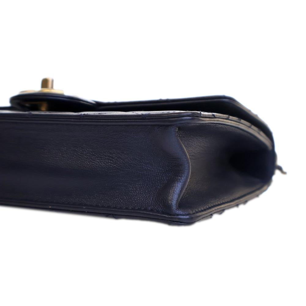Navy Leather Chanel Flap Bag