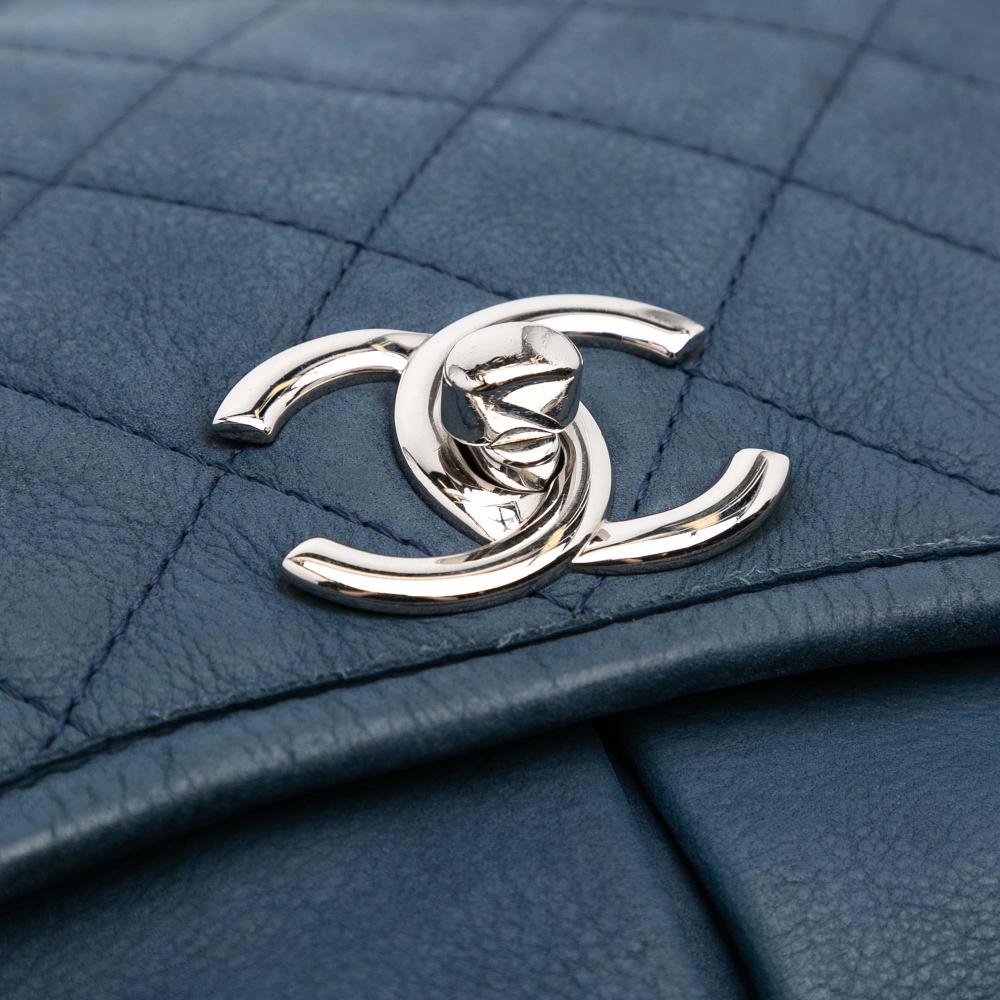 Navy Leather Chanel Flap Bag