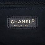 Navy Leather Chanel Tote