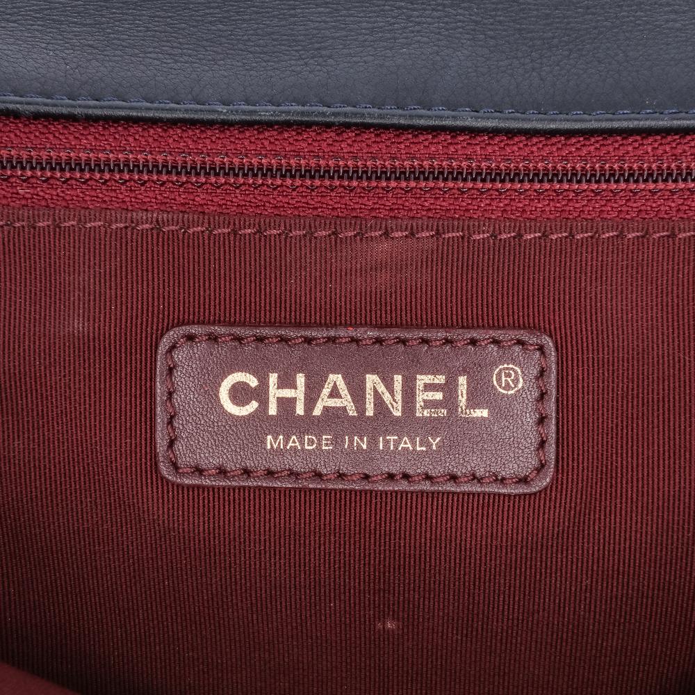 Navy Leather Chanel Flap Bag