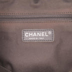 Navy Leather Chanel Tote