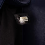 Navy Leather Chanel Clutch