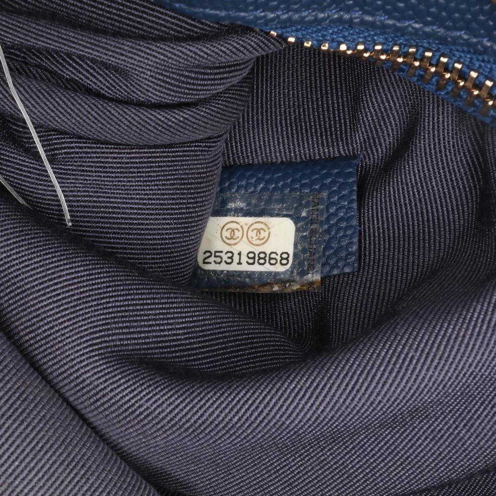 Navy Leather Chanel Clutch