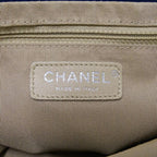 Navy Leather Chanel Tote