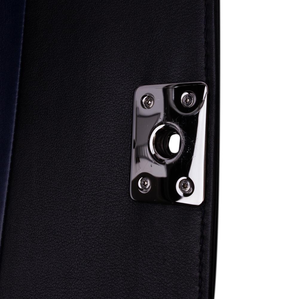 Navy Leather Chanel Clutch
