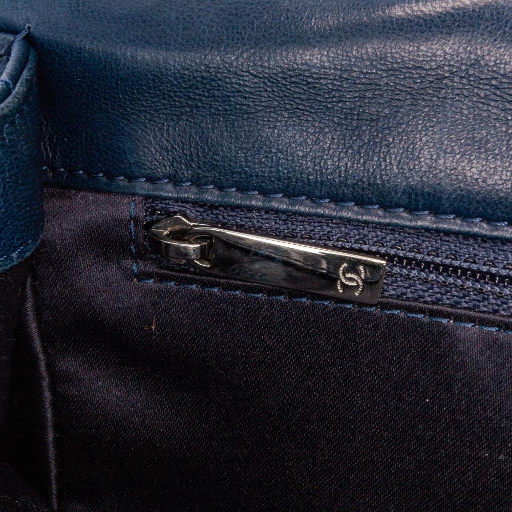 Navy Leather Chanel Flap Bag