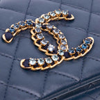Navy Leather Chanel Flap Bag