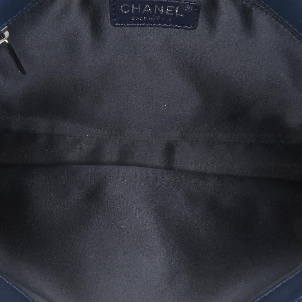 Navy Leather Chanel Flap Bag