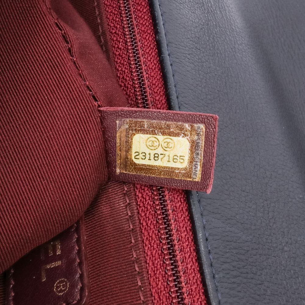 Navy Leather Chanel Flap Bag