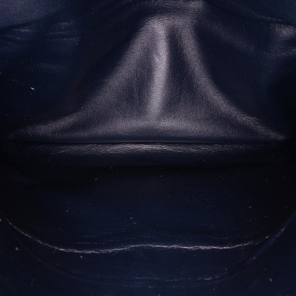 Navy Leather Chanel Flap Bag