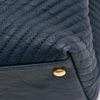 Navy Leather Chanel Tote