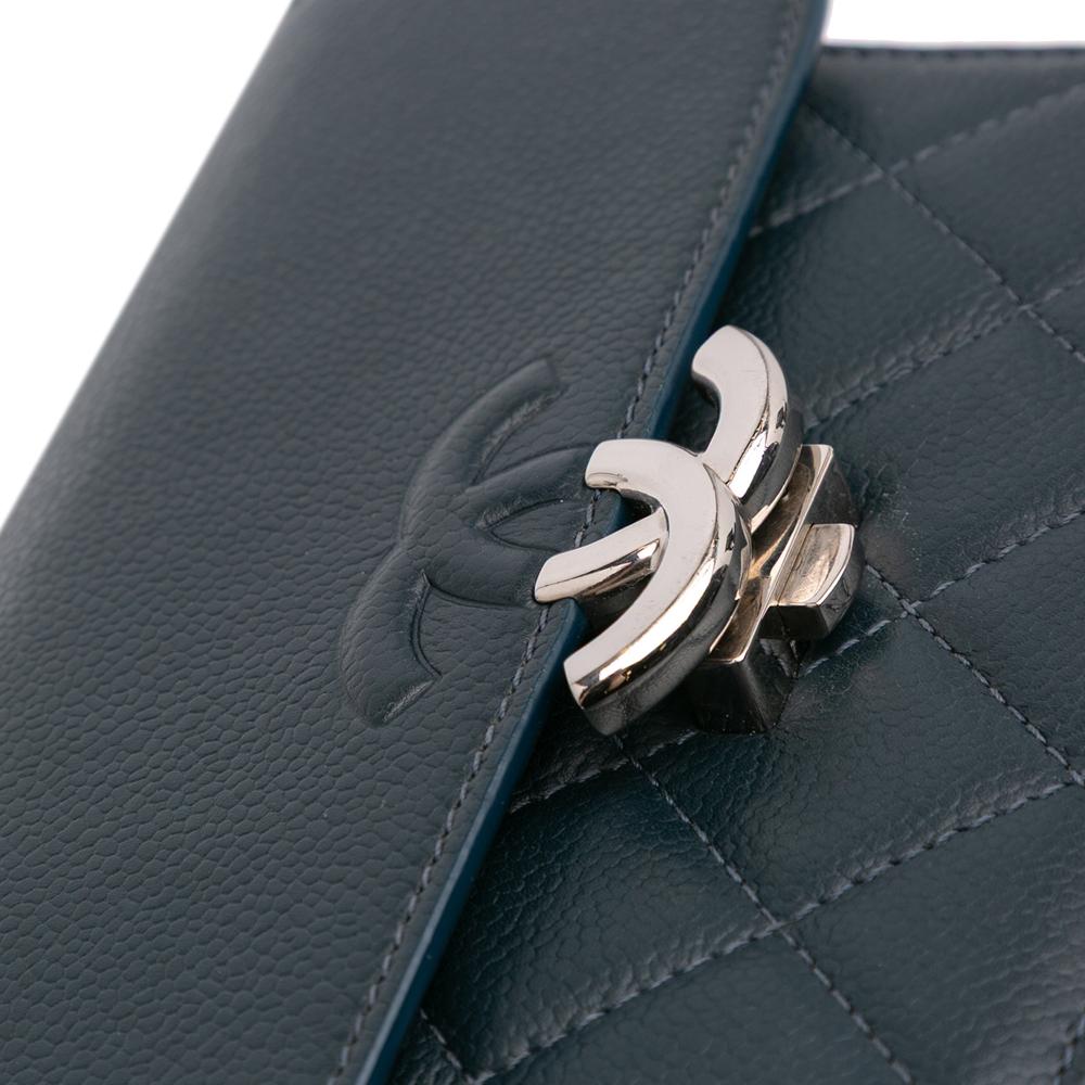 Navy Leather Chanel Flap Bag